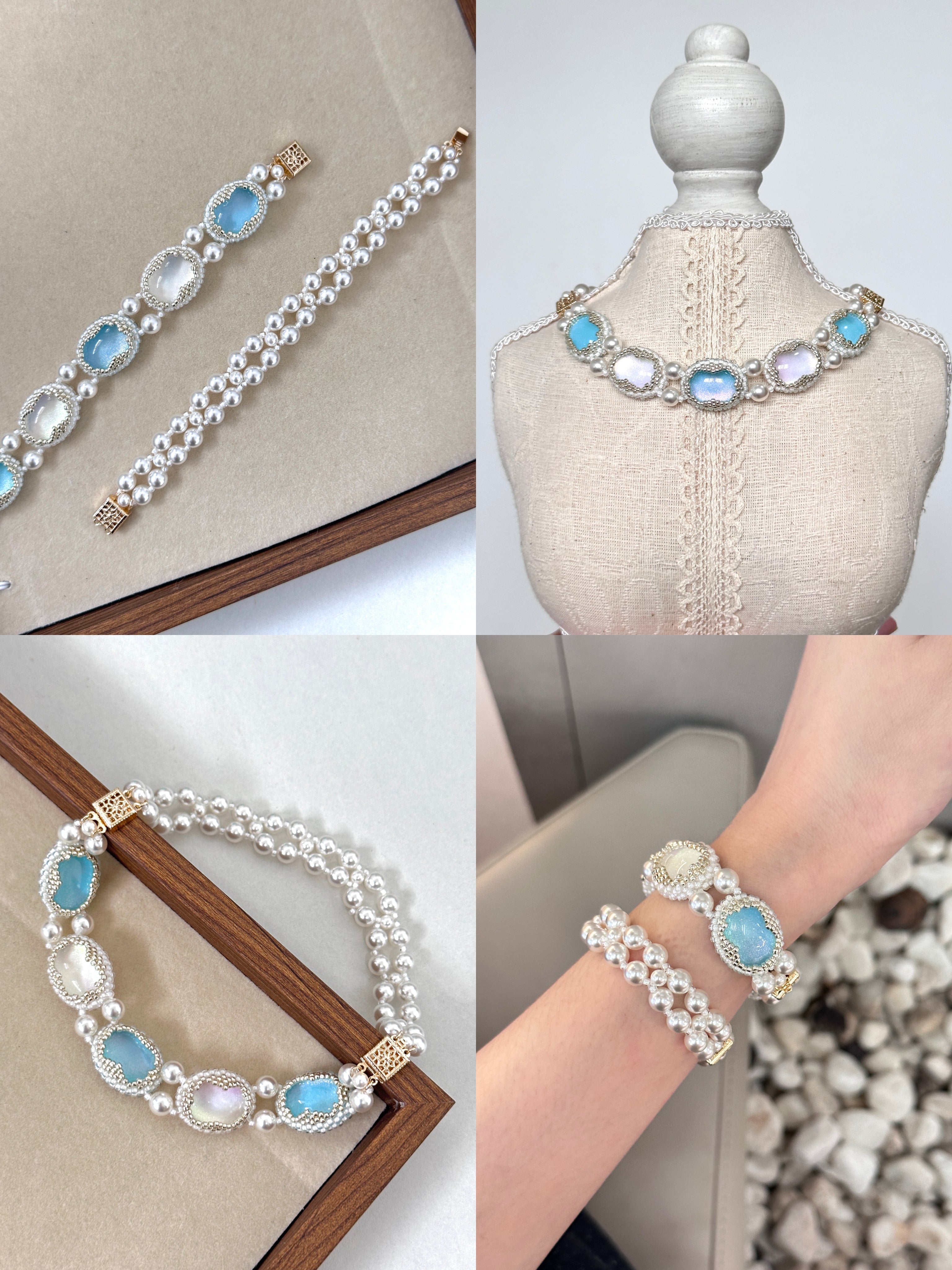 “Heart Talk” Pearl Bracelet and Necklace